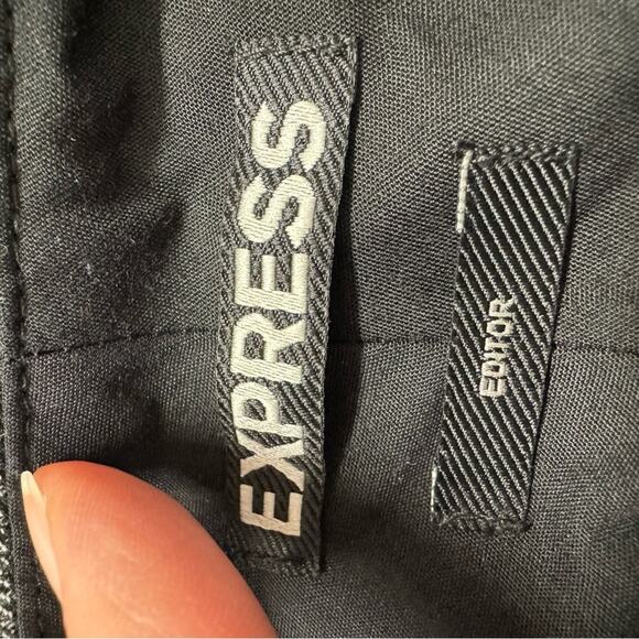 Express Editor Grey Low Rise Bootcut Trouser Dress Pants Womens 0 R Preppy Fall - Picture 8 of 11
